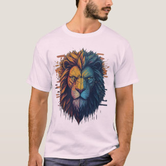 Camiseta T-Shirt Geométrico Lion Glitch