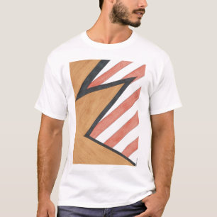 Camiseta T-shirt geométrico vermelho e alaranjado do motiv