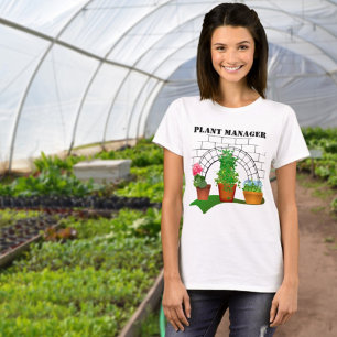Camiseta T-Shirt Gestor de Arte Floral Humorosa