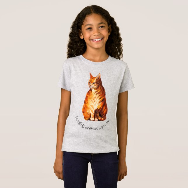 Camiseta T-Shirt Ginger cat (Frente Completa)