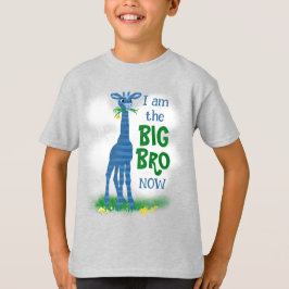 Camiseta T-Shirt girafa azul-branca, do Big bro