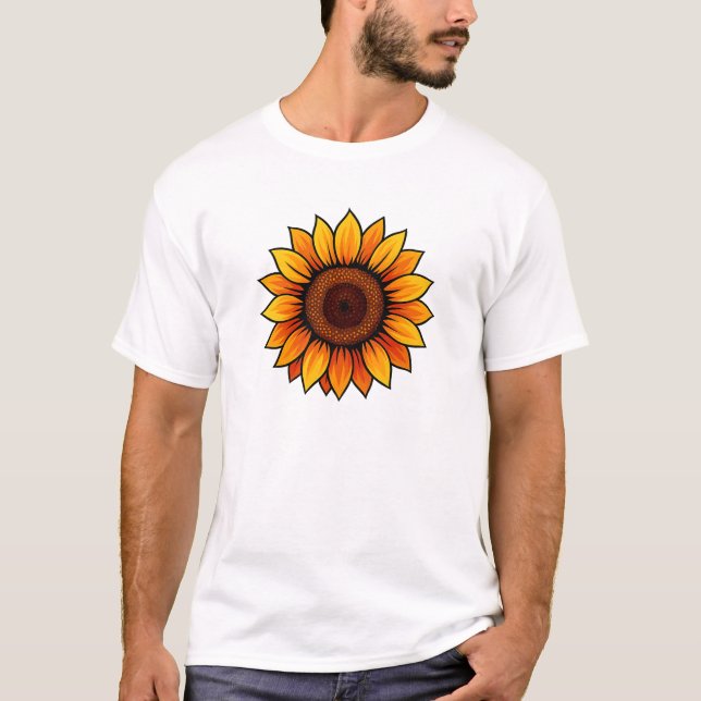 Camiseta T-Shirt girassol vibrante (Frente)