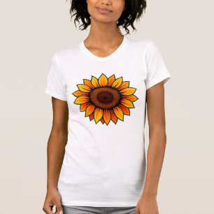 Camiseta T-Shirt girassol vibrante - para mulheres