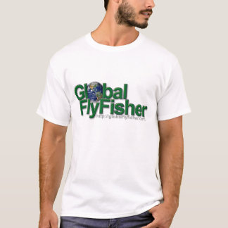 Camiseta T-shirt global do logotipo de FlyFisher