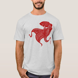 Camiseta T-Shirt Goldfish Argyle recortado de tesoura