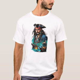 Camiseta t-shirt gráfica pirata aventure