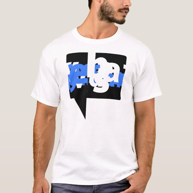 Camiseta T-shirt gráfico - azul visual da voz (Frente)