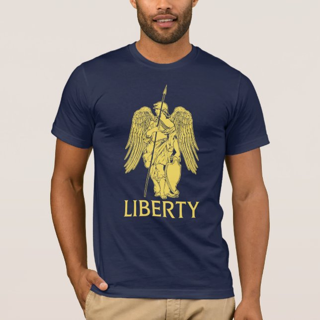 Camiseta T-shirt gráfico da senhora Liberdade (Libertas) (Frente)