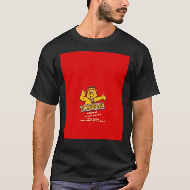 Camiseta T-Shirt Gráfico De Batata De Urso Pom (Frente)