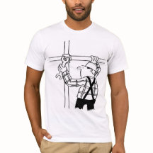 T-Shirt Gráfico de Cartoon Scaffolder