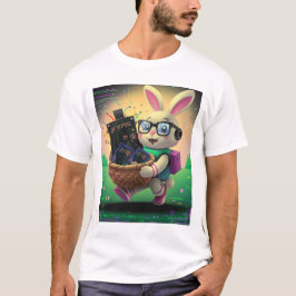 Camiseta T-Shirt Gráfico De Coelhinho De Páscoa