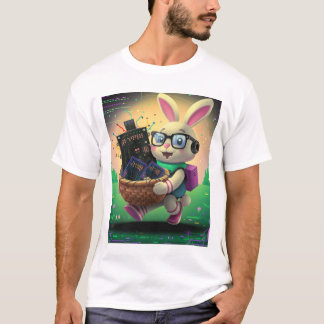 Camiseta T-Shirt Gráfico De Coelhinho De Páscoa