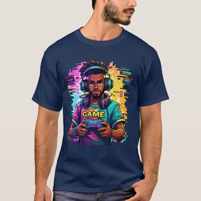 Camiseta T-Shirt Gráfico De Jogos De Na moda De Teto (Frente)