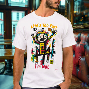 Camiseta T-Shirt Gráfico de Lama de abstrato Vibrante