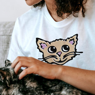 Camiseta T-shirt gráfico feliz bonito da cara do