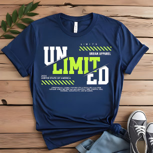 Camiseta T-Shirt Gráfico Ilimitado Trendy Men's Tee