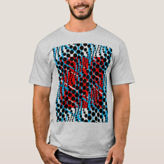 Camiseta T-shirt gráfico retro do vermelho azul
