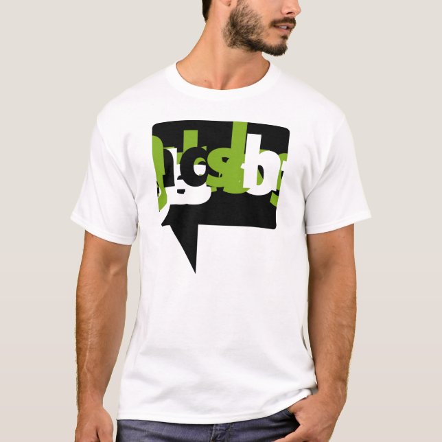 Camiseta T-shirt gráfico - verde visual da voz (Frente)