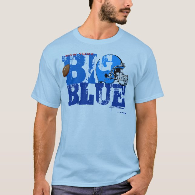 Camiseta T-shirt grande 1 do futebol do capacete azul de (Frente)