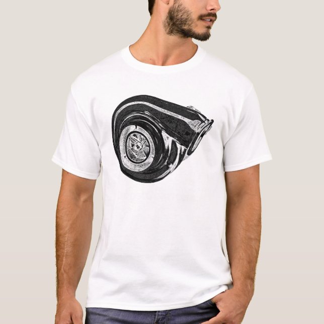 Camiseta T-shirt grande de Turbo por BoostGear.com (Frente)