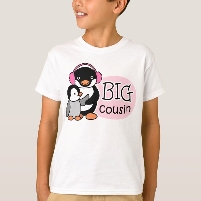 Camiseta T-shirt grandes do pinguim do primo (Frente)
