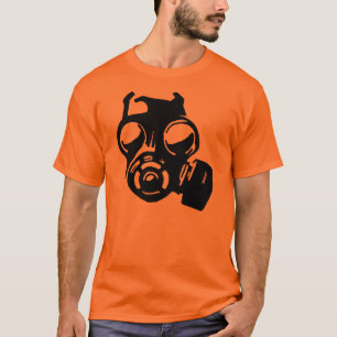 Camiseta T-Shirt Graphic Stencil Com Máscara De Gás