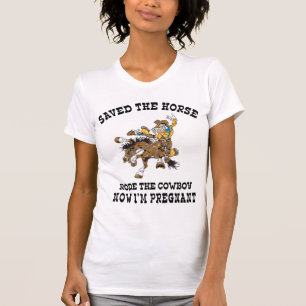 Camiseta T-shirt grávido da maternidade da vaqueira