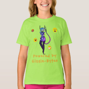 Camiseta T-Shirt Green Happy Robot Diversão De Robô Verde
