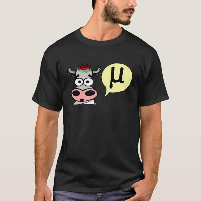 Camiseta T-shirt grego da vaca do MOO (Frente)