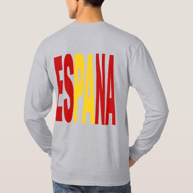 Camiseta T-shirt gris dos  manches longues  ESPANA (Verso)