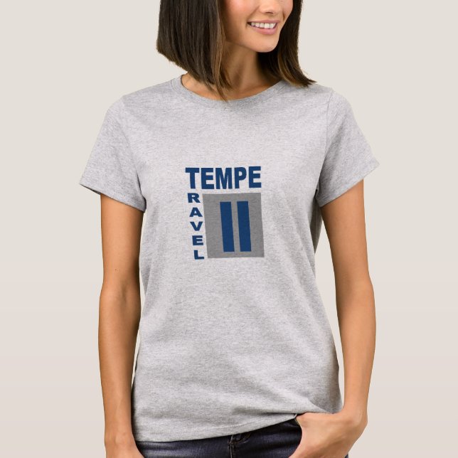 Camiseta T-shirt gris femme  TEMPE  TRAVEL  ARIZONA (Frente)