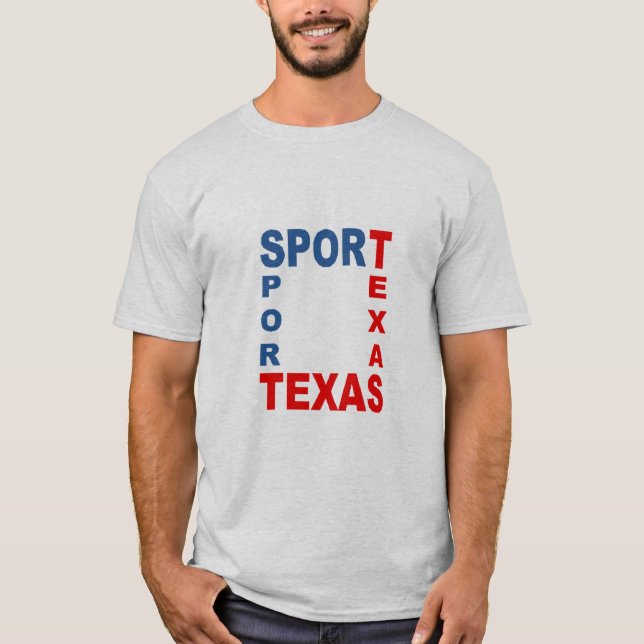 Camiseta T-shirt gris homme SPORT TEXAS (Frente)