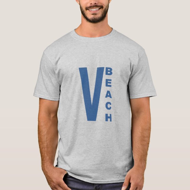 Camiseta T-shirt gris homme  VIRGINIA BEACH (Frente)