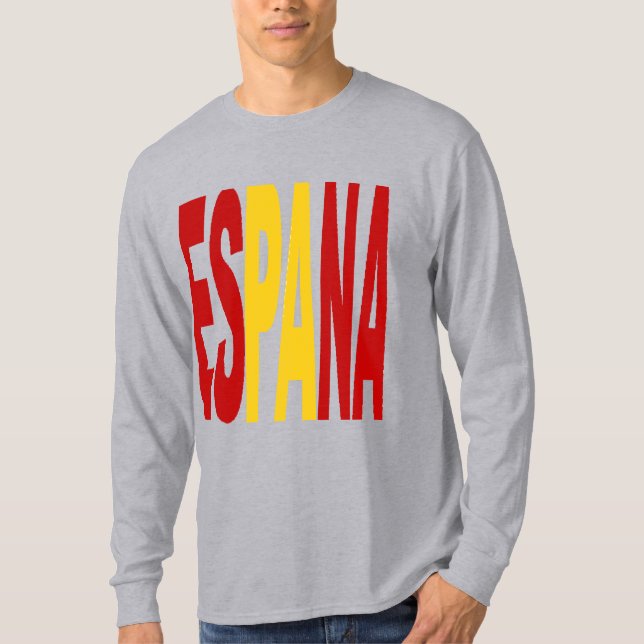 Camiseta T-shirt gris manches longues   ESPANA (Frente)