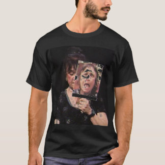 Camiseta T-shirt - gritar de Janice - preto