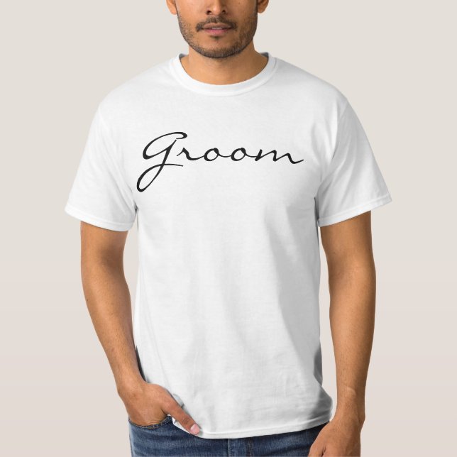 Camiseta T-Shirt Groom de Script do rico (Frente)
