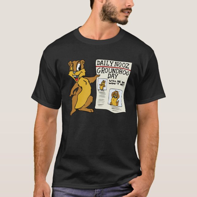 Camiseta T-shirt "Groundhog Day News" (Frente)