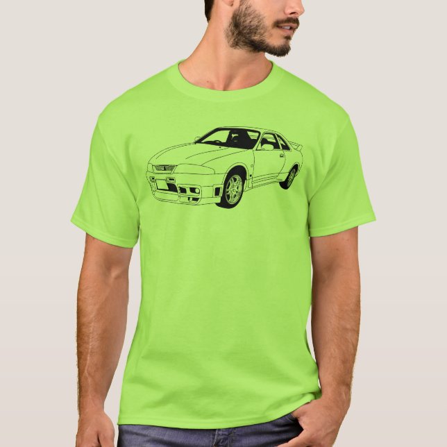 Camiseta T-shirt GTR da skyline R33 de Nissan (Frente)