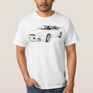Camiseta T-shirt GTR da skyline R34 de Nissan
