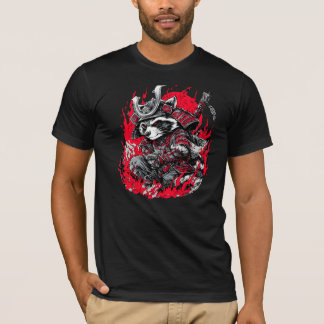 Camiseta T-Shirt Guaxinim Samurai rebelião78