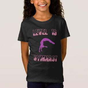Camiseta T-Shirt Gymnast Pink e Purple Sparkle de Nível 10