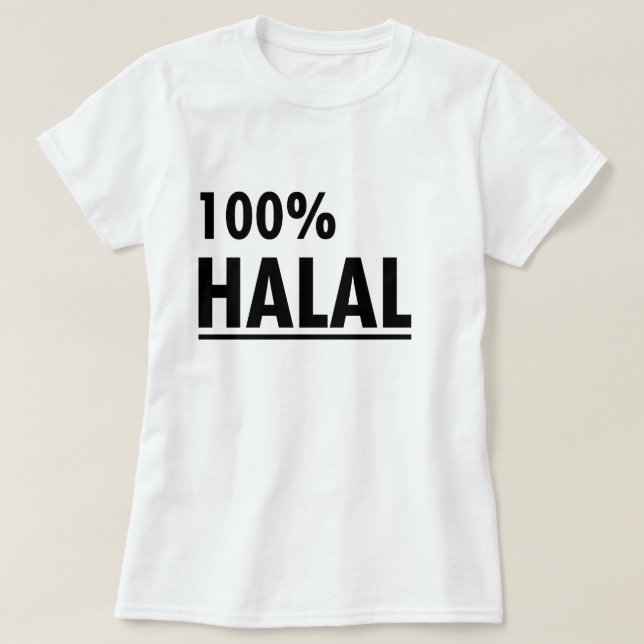 Camiseta T-shirt Halal de 100% (Frente do Design)