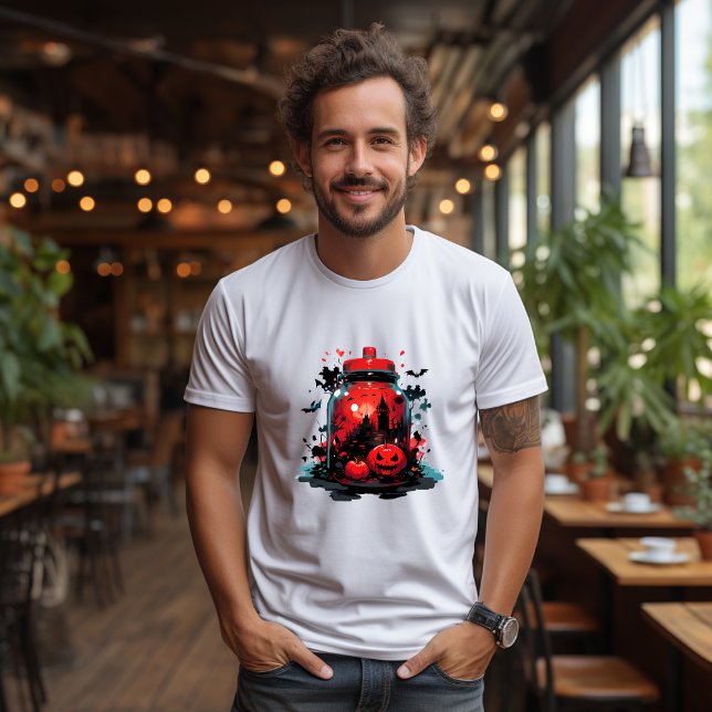 Camiseta T-shirt Halloween, Citrouille, chauve-souris (Criador carregado)