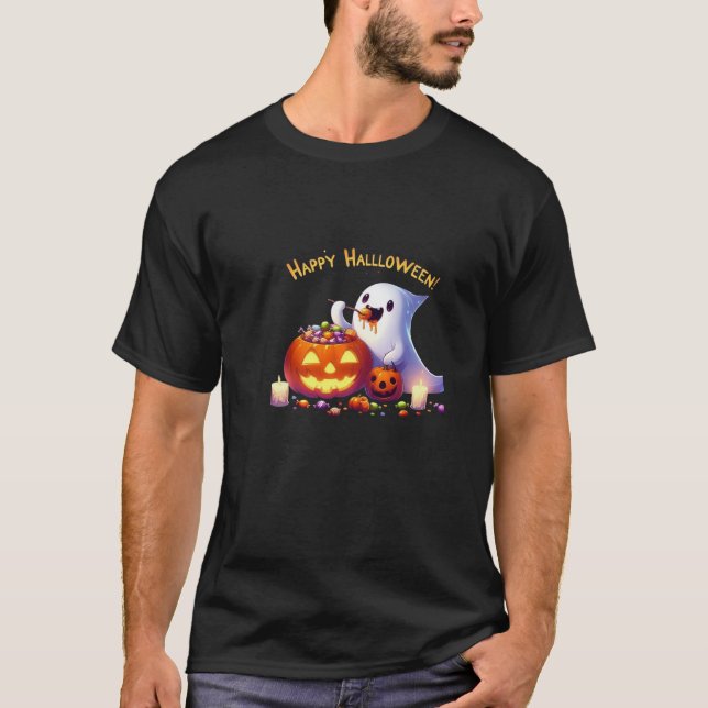 Camiseta T-shirt Halloween FELIZ (Frente)