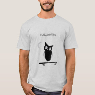 Camiseta T-Shirt Halloween personalizável com coruja de car
