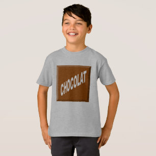 Camiseta T-shirt Hanes Tagless   crianças Desenho CHOCOLATE