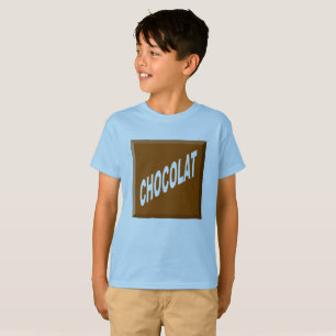 Camiseta T-shirt Hanes Tagless crianças Desenho CHOCOLATE