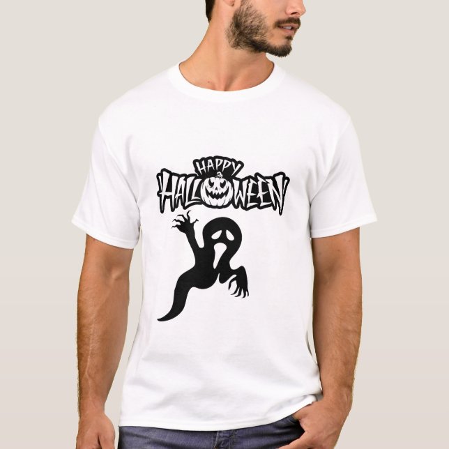 Camiseta T-shirt Happy Halloween (Frente)