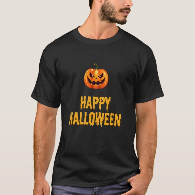 Camiseta T-Shirt, Happy Halloween Pumpkin T-Shirt (Frente)