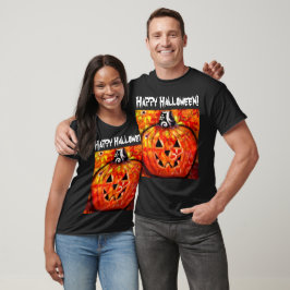 Camiseta T-Shirt Happy Halloween Whimsical Jack-O-Lantern